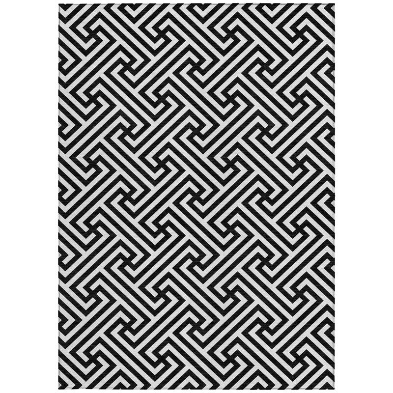 HomeRoots Geometric Transitional Rectangle Outdoor Rug