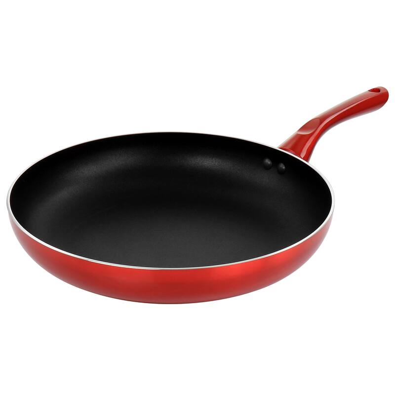 12 Inch Non Stick Gourmet Fry Pan in Scarlet - Red