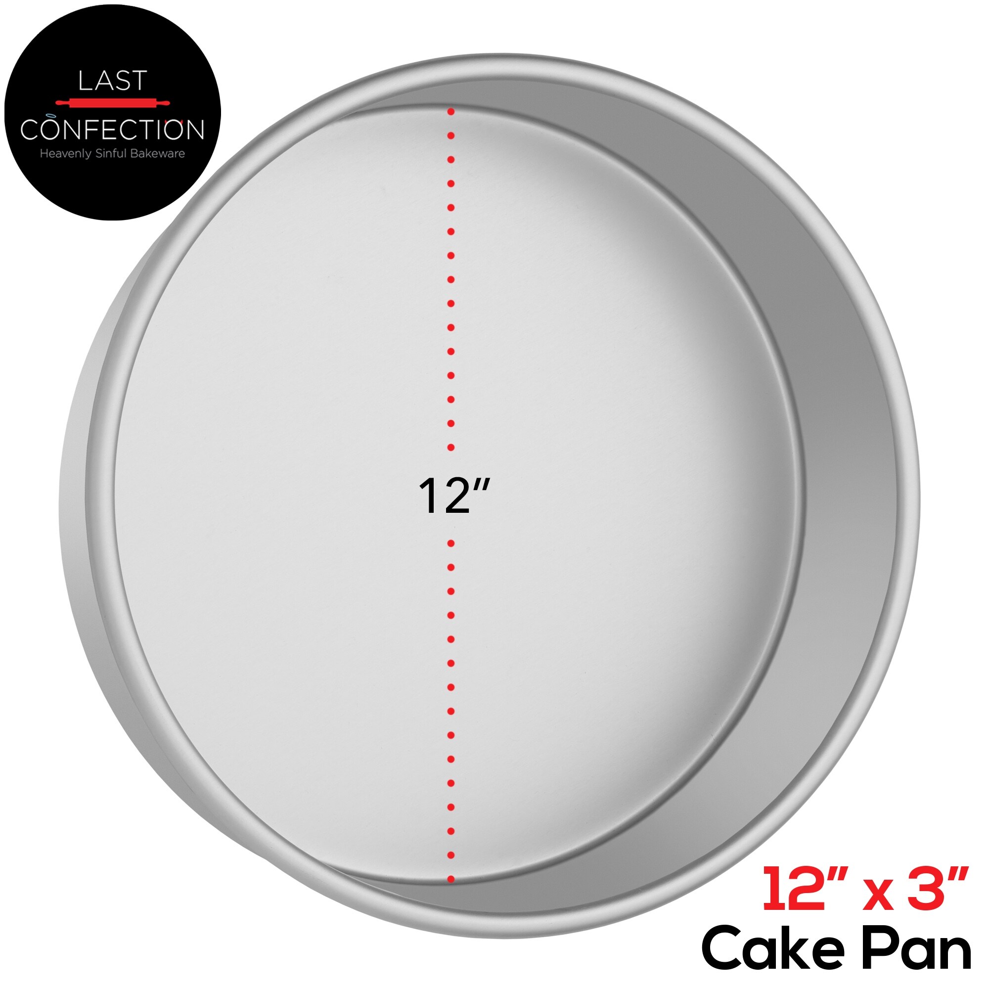 Choice 12 x 3 Round Straight Sided Aluminum Cake Pan