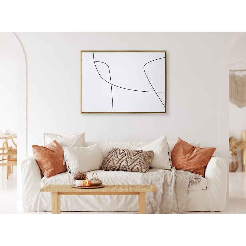 Kate and Laurel Sylvie Line 3 Canvas by The Creative Bunch Studio
