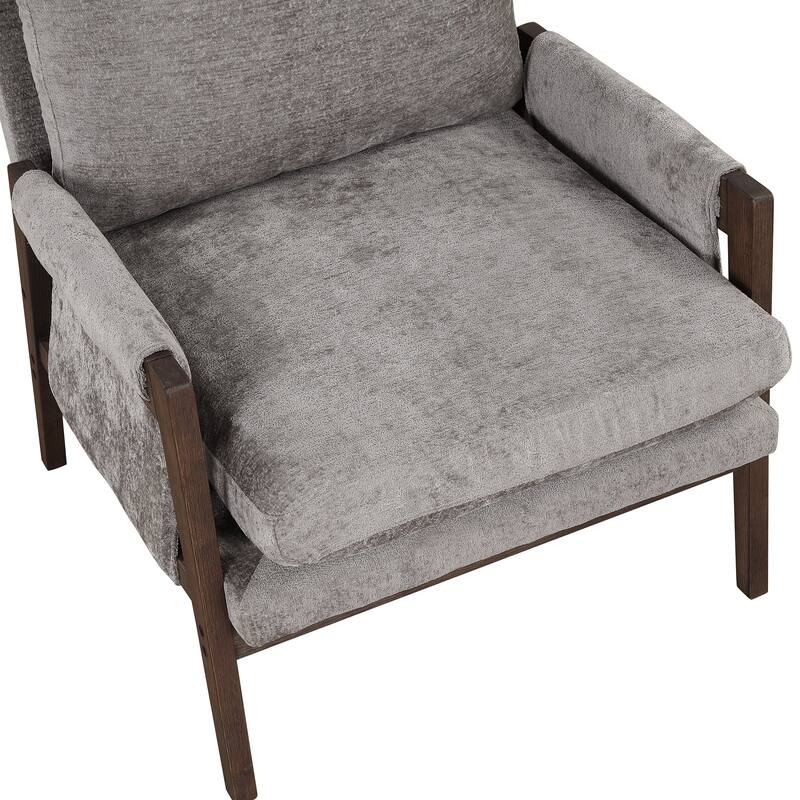 Mid-Century Velvet Accent Chair with Thick Seat Cushion for Living Room,Bedroom,Studio