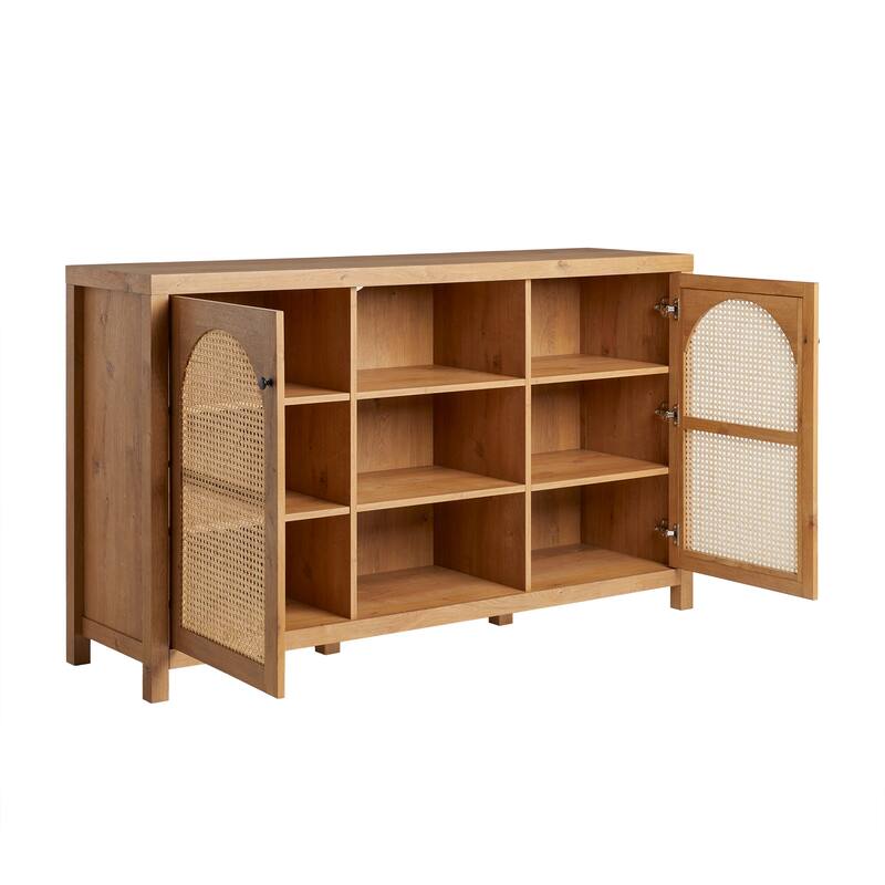 Middlebrook Designs 2-Door 58 inch Sideboard with Arched Rattan Panels