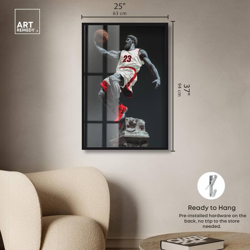 Basketball White Uniform Shadowbox by Art Remedy