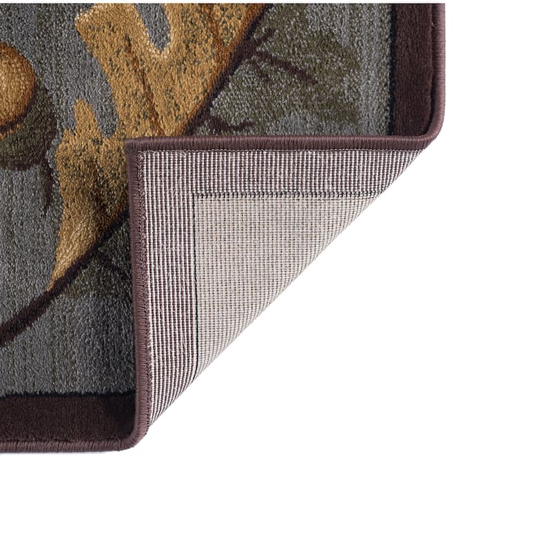Natural Lodge Novelty Graphic Indoor Area Rug