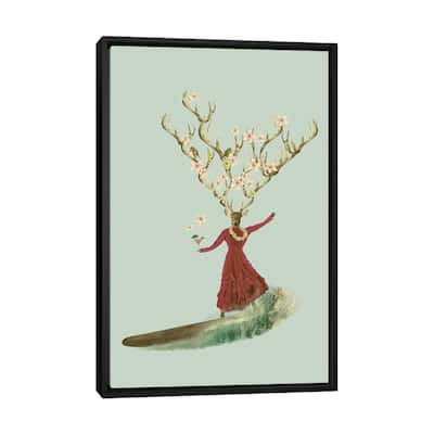 iCanvas "Martini Shaken Not Stirred" by Caroline Keslassy Framed