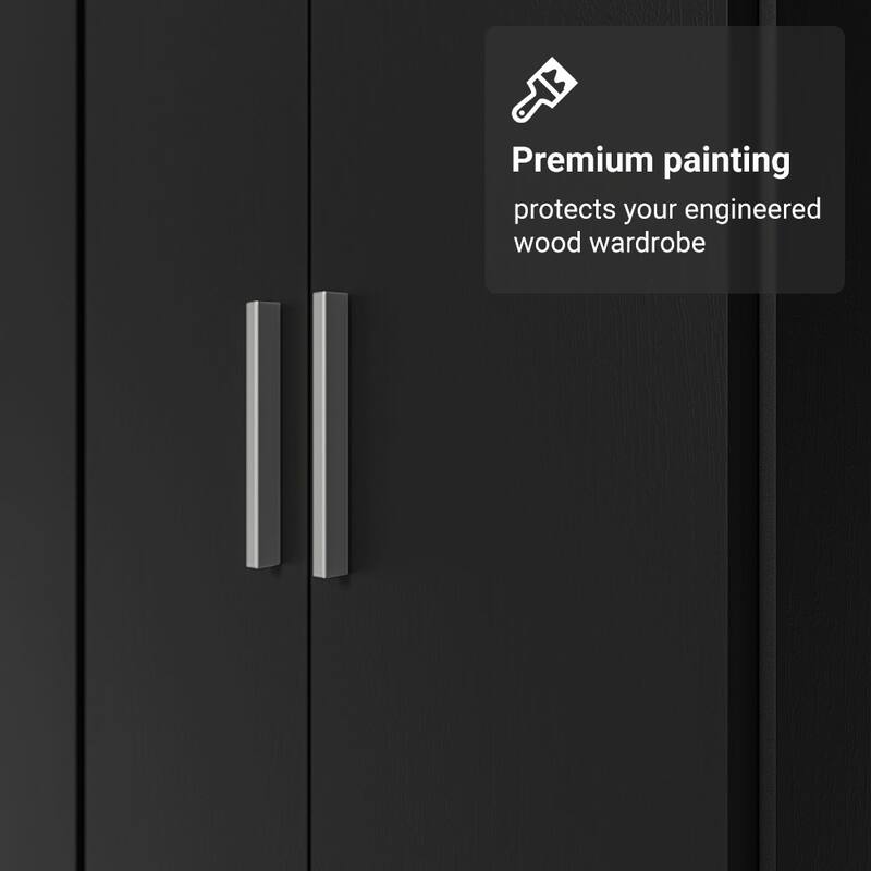 Madesa Wardrobe Cabinet with 4 Doors and 10 Utility Shelves