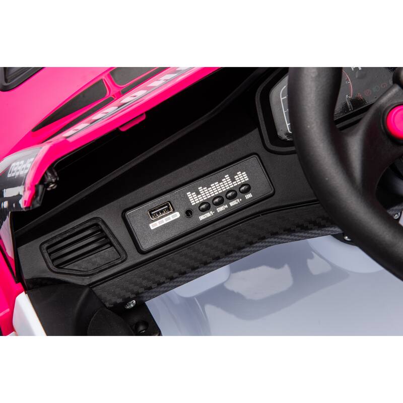 12V Kids Ride-On Car with Remote Control, Dual Drive 20W Motors, Music & Lights, Safety Belt, 4-Wheel Suspension, for Ages 5-8