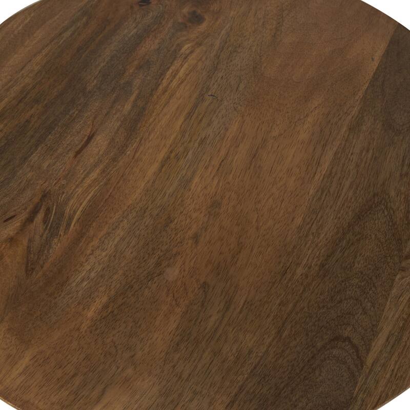 Mango Wood Handmade Side End Accent Table with Elevated Bases - Set of 3 Brown - Roche River Decor