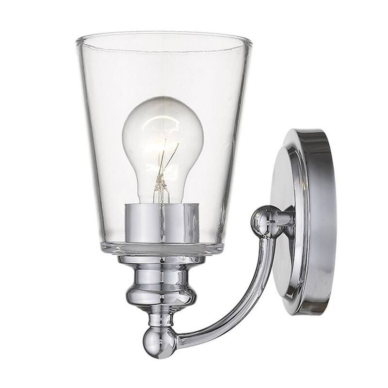 Modern Clear Glass Shade Wall Sconce with Swing Arm for Home Lighting