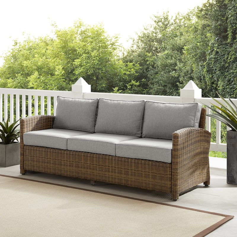 Crosley Bradenton Outdoor Wicker Sofa - 80.5 "W x 31.75 "D x 32.5 "H