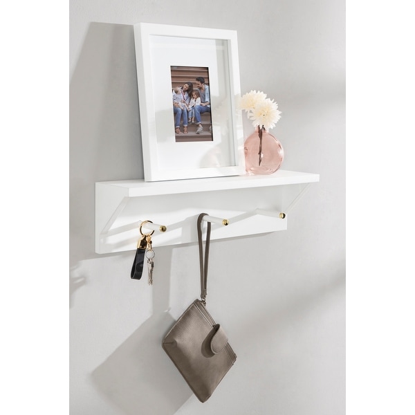 Picture frame shelf with hooks sale