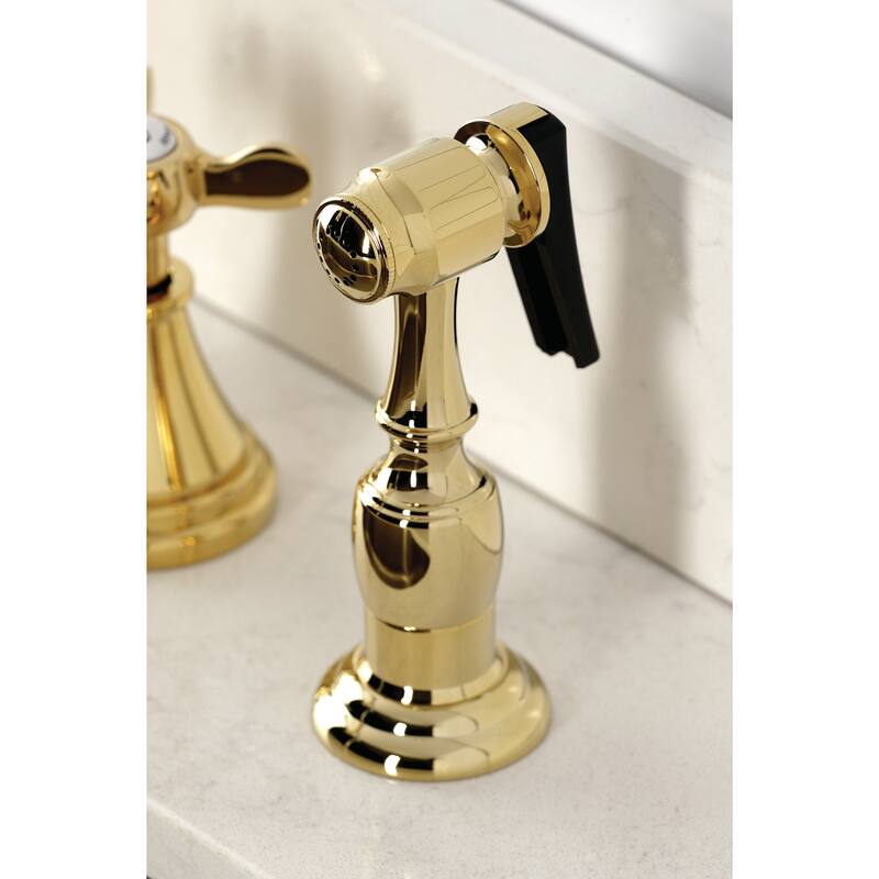 Kingston Brass KS279.BEXBS Essex 1.8 GPM Widespread Kitchen Faucet