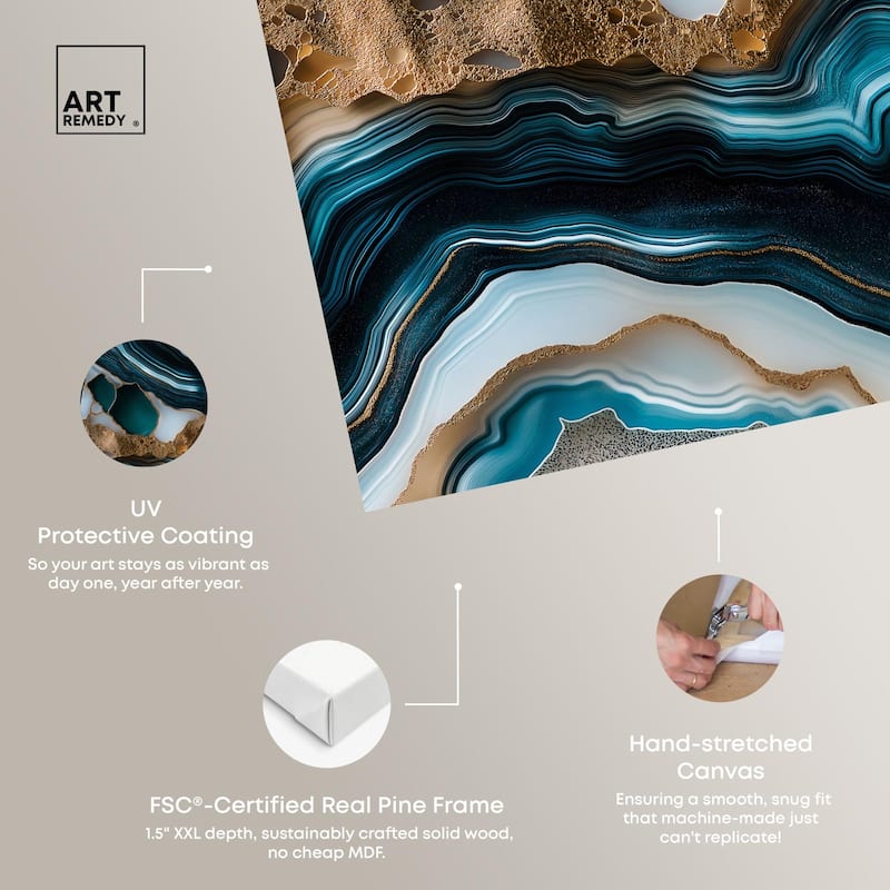 Teal Tectonic II Canvas by Art Remedy, Gallery Wrapped