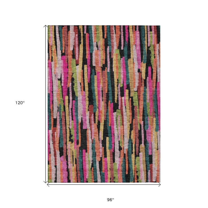 HomeRoots Striped Transitional Rectangle Outdoor Rug