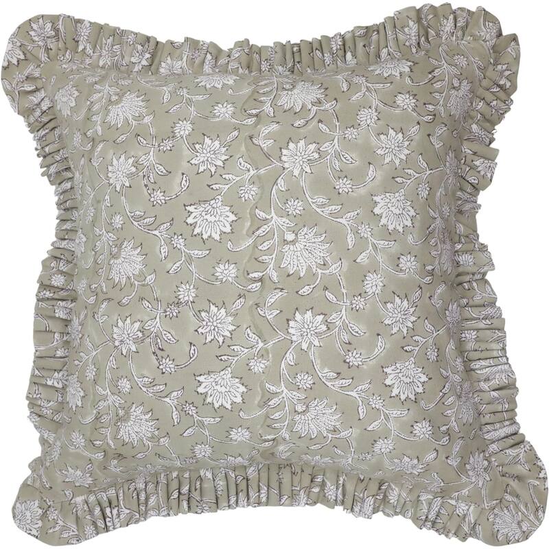 Fabdivine Cotton Outdoor Sofa Block print pillow Cover - Pillow Covers - 14" x 14"