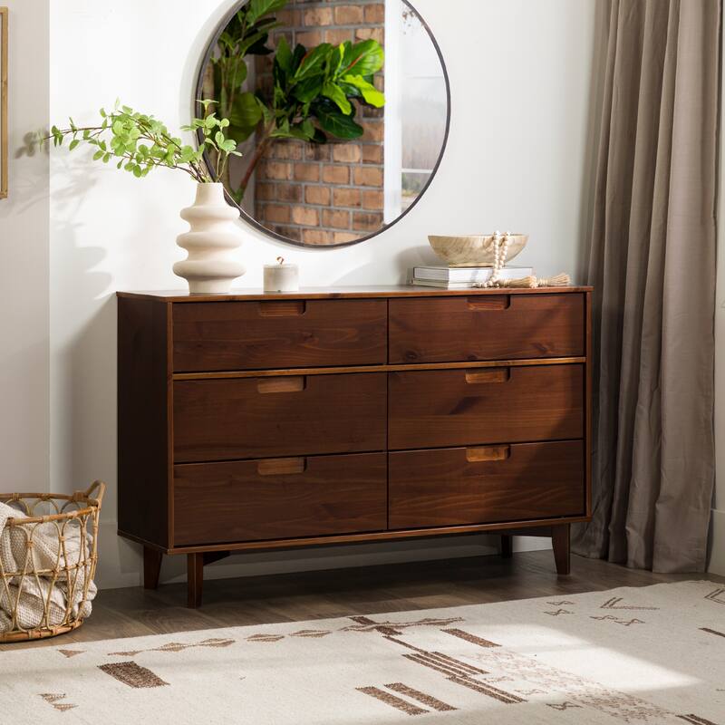 Middlebrook Gammelstaden Mid-Century Solid Wood 6-Drawer Dresser