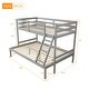 preview thumbnail 7 of 25, Twin over Full Solid Pine Wood Bunk bed with Full-length Guardrail,Clean Silhouette and A Hue of Elegance