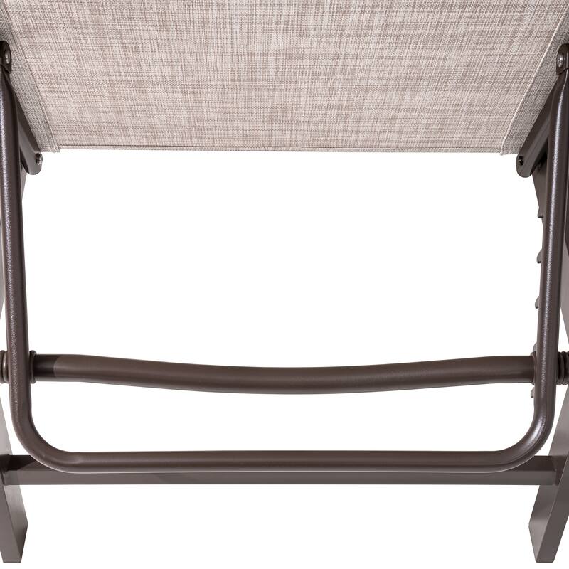 Outdoor Aluminum Chaise Lounge Chairs and Side Table, Sun Lounger with Adjustable Backrest