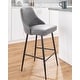 preview thumbnail 33 of 48, Silver Orchid Naldi Contemporary Black Counter Stool (Set of 2) - N/A