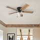 preview thumbnail 2 of 7, The Gray Barn East Cowes 52-inch Coastal Indoor LED Ceiling Fan with Pull Chains 5 Reversible Blades - 52