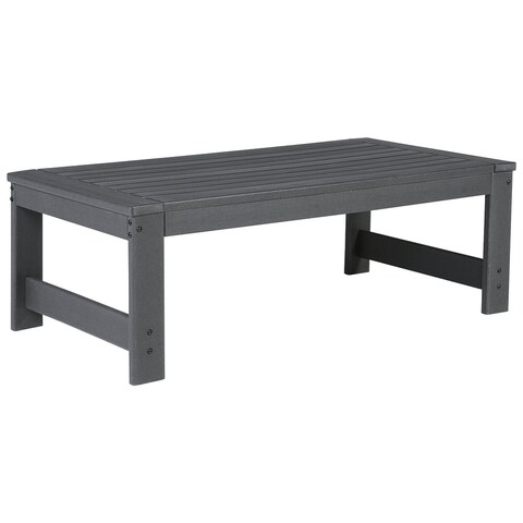 Signature Design by Ashley Amora Outdoor Poly All Weather Coffee Table - 48" W x 23.5" D x 16.7" H