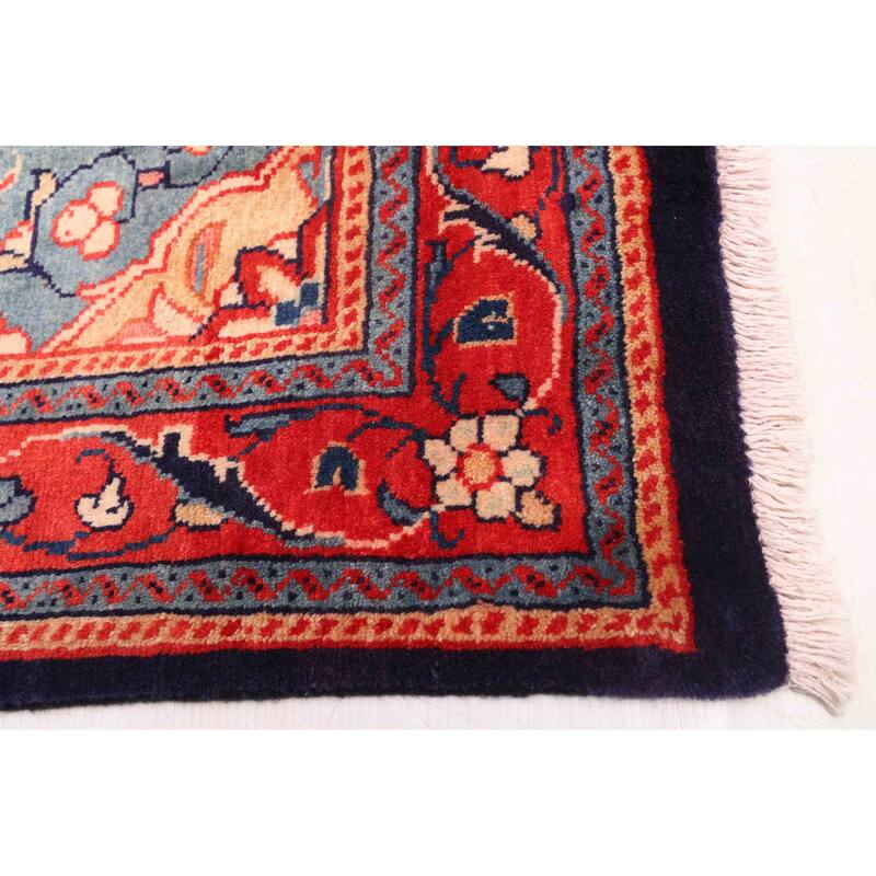 ECARPETGALLERY Hand-knotted Anatolian Vintage Navy Wool Rug - 3'7 x 10'4