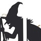 preview thumbnail 7 of 7, Glitzhome 34.5"H Halloween Metal Silhouette Witches Yard Stake