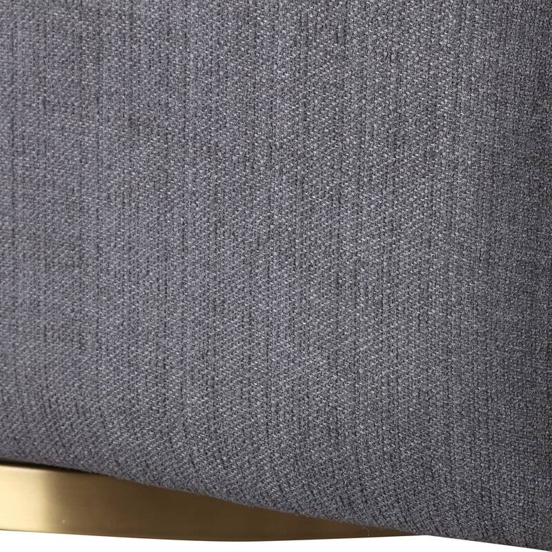 32.25"charcoal Gray Contemporary Tufted Swivel Chair