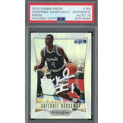 Anfernee Hardaway 2012 Panini Silver Prizm Signed Card #160 Auto Graded PSA 10 - 8'6" x 11'6"
