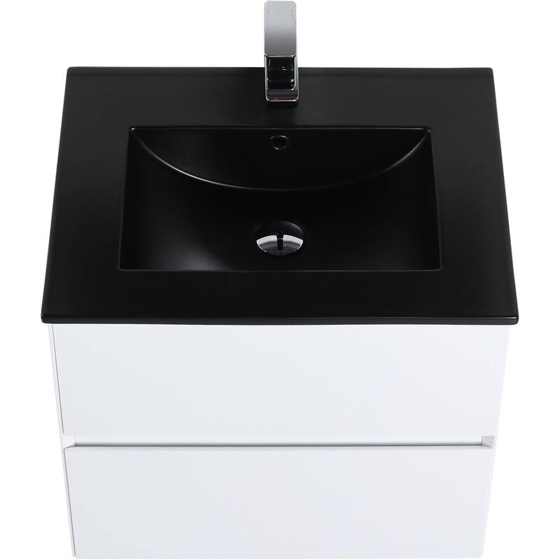 Blossom All Wood Wall Mounted Floating Bathroom Vanity with Sink