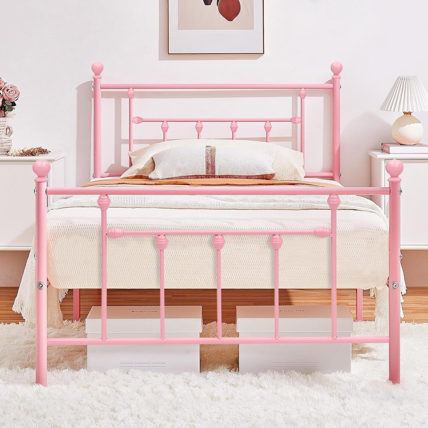 Girls store metal bed