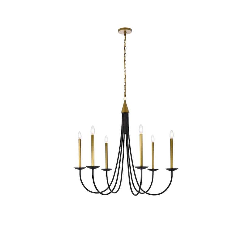 Chloe 36 inch Pendant - Black and Brass