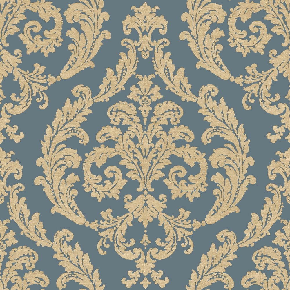 Galerie Wallcoverings Palazzo 2 Collection Silk Damask Vinyl on Non-woven Shimmer Wallpaper Roll