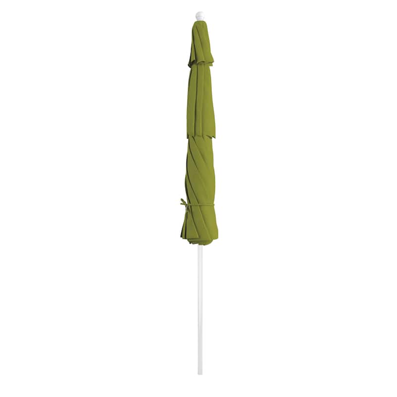 California Umbrella 11' Venture Series Patio Umbrella, White Aluminum Pole Fiberglass Ribs Pulley Lift Pacifica