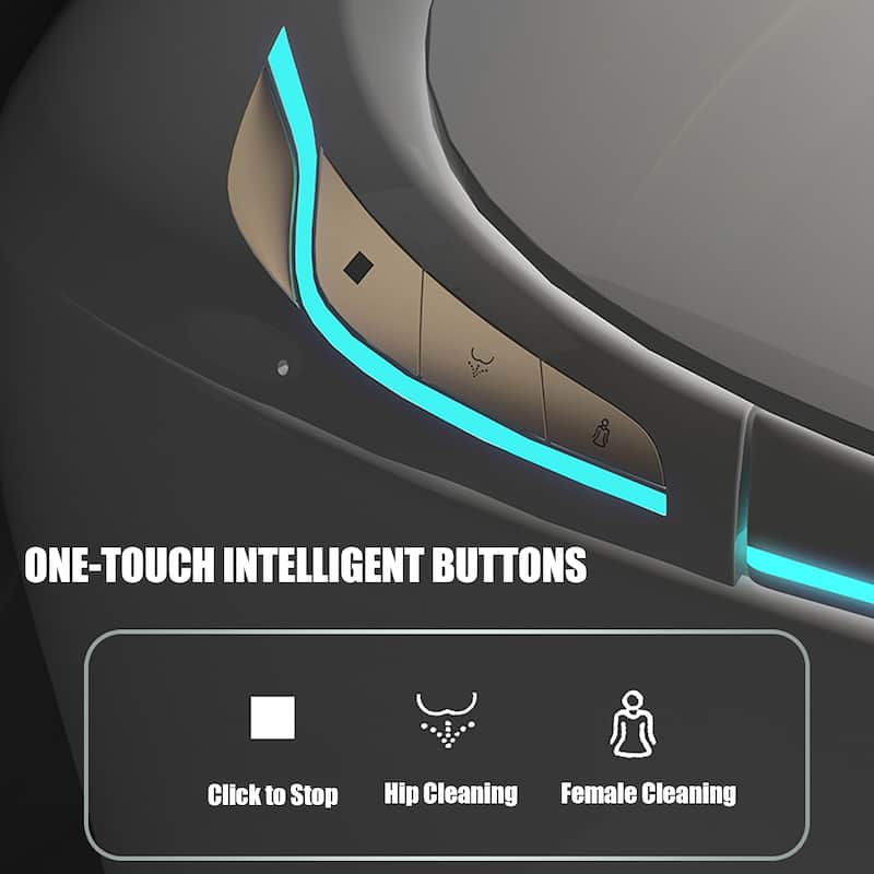 Yulika Smart Toilet Bidet with Built-in Tank Auto Open Lid Soft-closing Heat Seat Auto/Blackout Flush