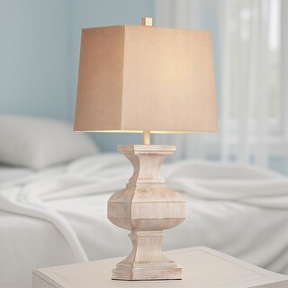 33 inch Vintage Resin Table Lamp with 1 LED Bulb, Side Table Lamp - Bed ...
