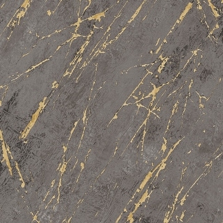 Galerie Wallcoverings Bricks and More Collection Metallic Marble Motif Metallic Finish Vinyl on Non-woven Wallpaper Roll