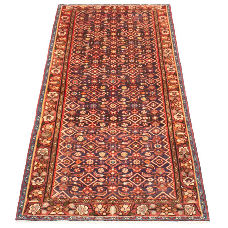 ECARPETGALLERY Hand-knotted Andelz Navy Wool Rug - 3'7 x 8'4