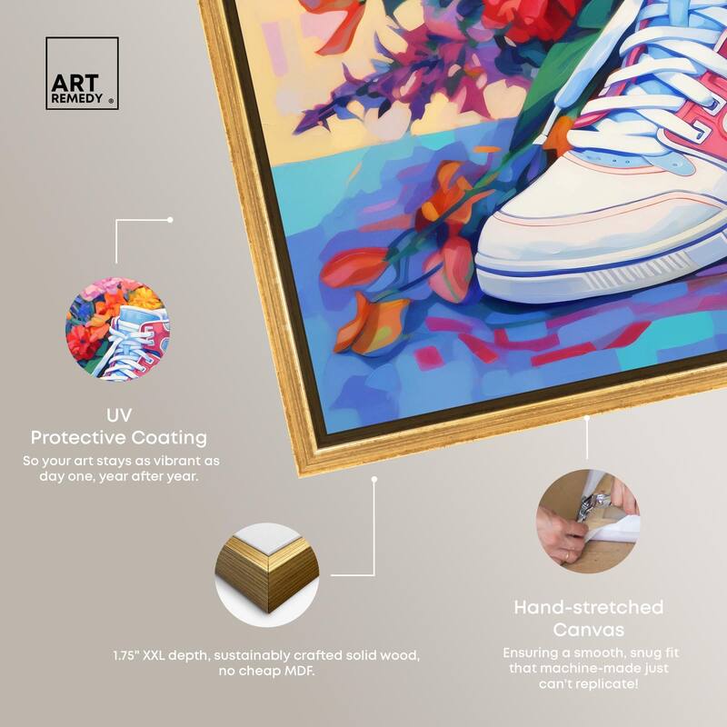 Colorful Sneaker Bouquet II Canvas by Art Remedy