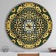 preview thumbnail 7 of 7, Designart 'Ethnic Floral Geometric Ornament' Oversized Contemporary Wall CLock
