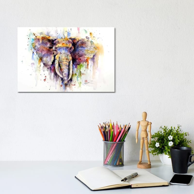 iCanvas "Elephant" by Dean Crouser Canvas Print - 8x12x0.75