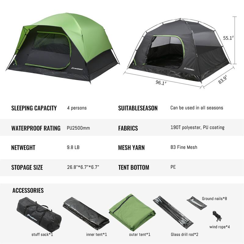 EchoSmile Nylon Dome Tent
