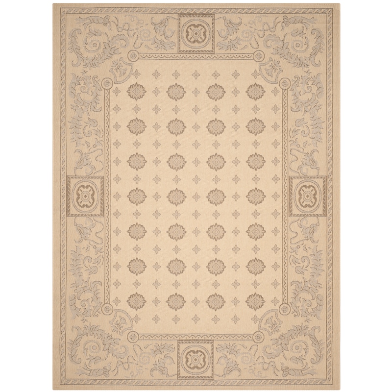 SAFAVIEH Courtyard Steve Indoor/ Outdoor Waterproof Patio Backyard Rug - 8' x 11' - Natural/Brown