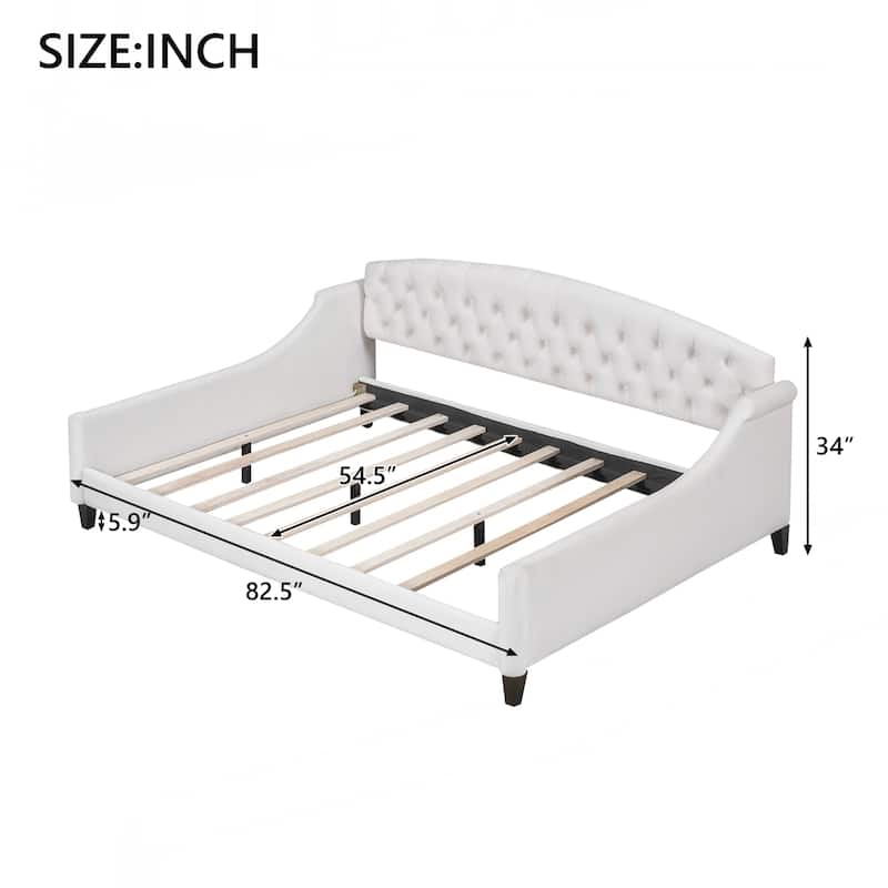 Modern Luxury Tufted Button Daybed, Full