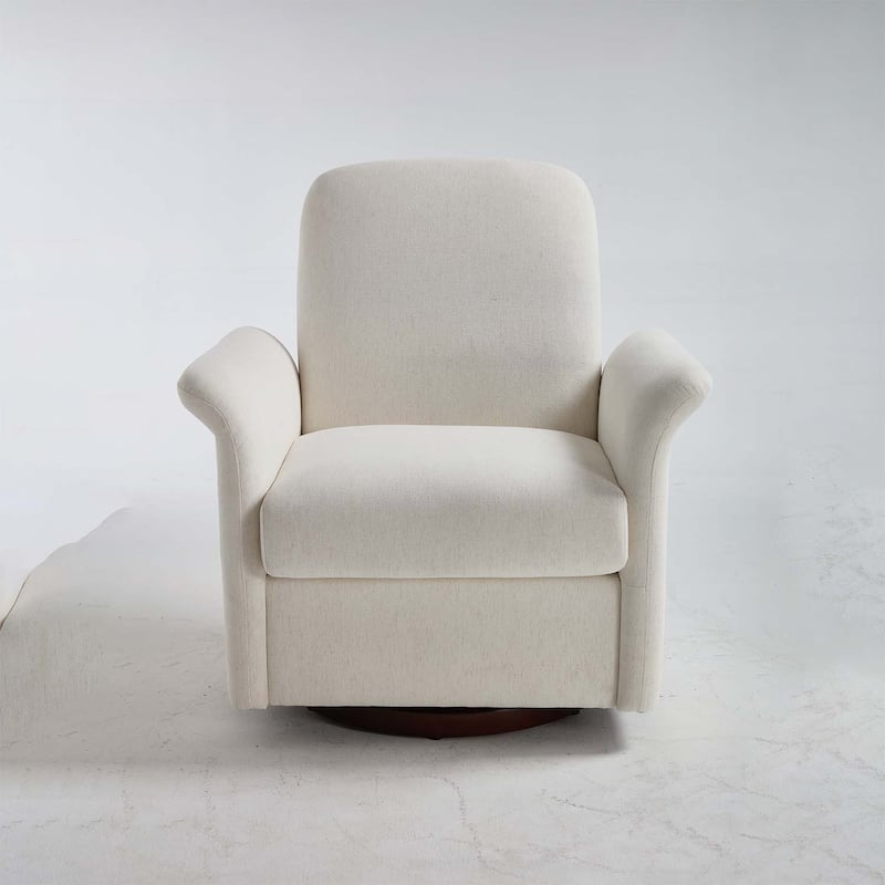 Swivel Accent Chair with Wood Base for Comfortable Reading and Living Room Elegance