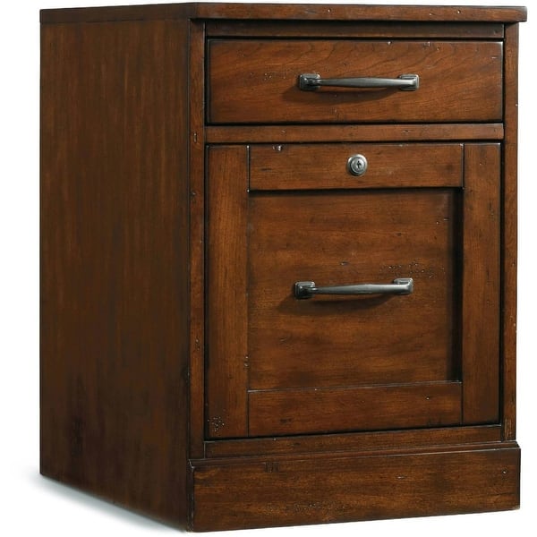 Shop Hooker Furniture 1037 11412 16 1 2 Wood 2 Drawers Poplar Wood Filing Cabinet From The Wendover Collection Medium Cherry Overstock 21221590