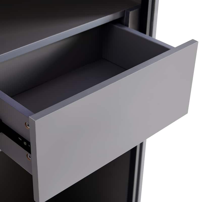 60.6'' Tall Display Cabinet with Tempered Glass Door