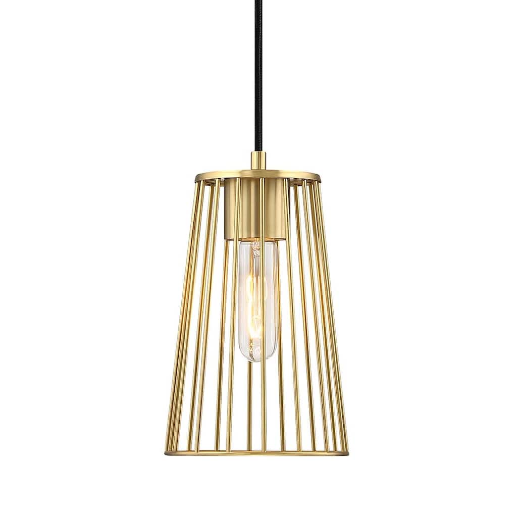 Designers Fountain D328M-6PA Liana 6" Wide Mini Pendant with Shade