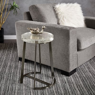 Vardo Stainless Steel Cast Glass Top Table by iNSPIRE Q Modern