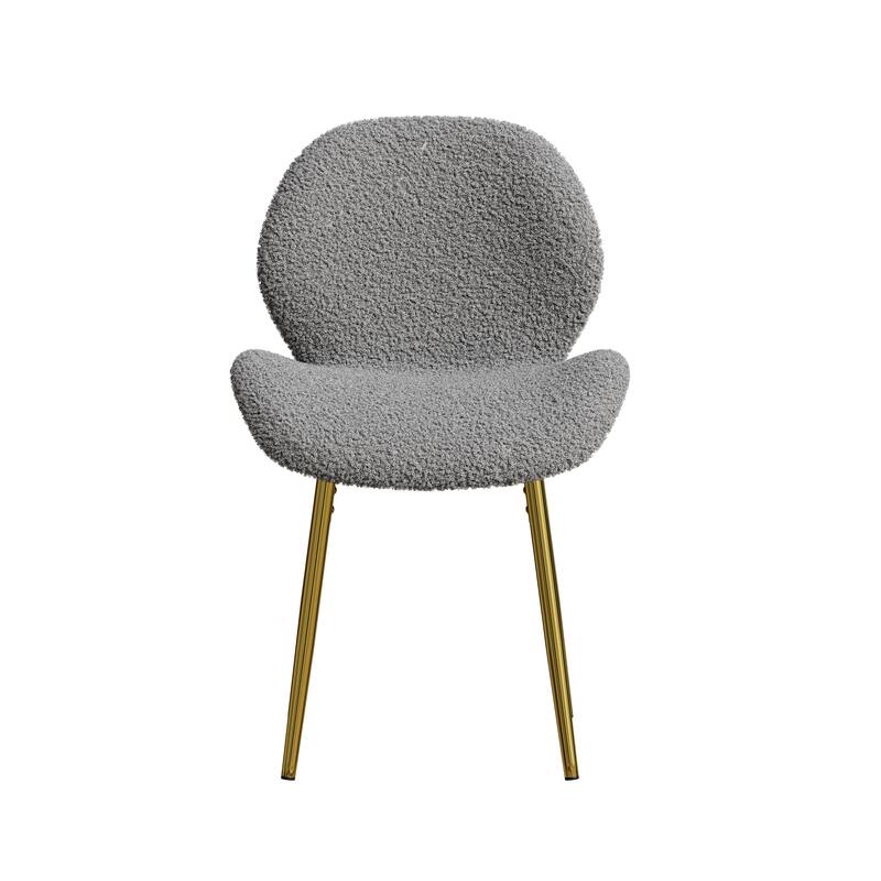 Set of 2 Modern Minimalist Teddy Velvet Dining Chairs